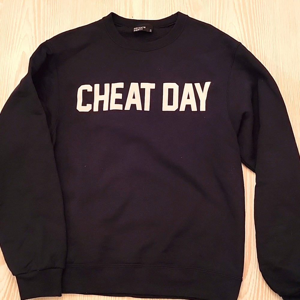 Private Party "Cheat Day" Sweatshirt Size Small. Made in USA